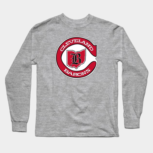 Defunct Cleveland Barons Hockey Long Sleeve T-Shirt by LocalZonly